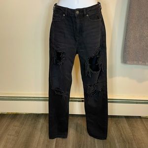 American Eagle distressed black jeans